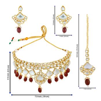 Maroon cubic zirconia chokers 4