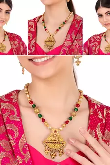 Multicolor cubic zirconia necklace-sets