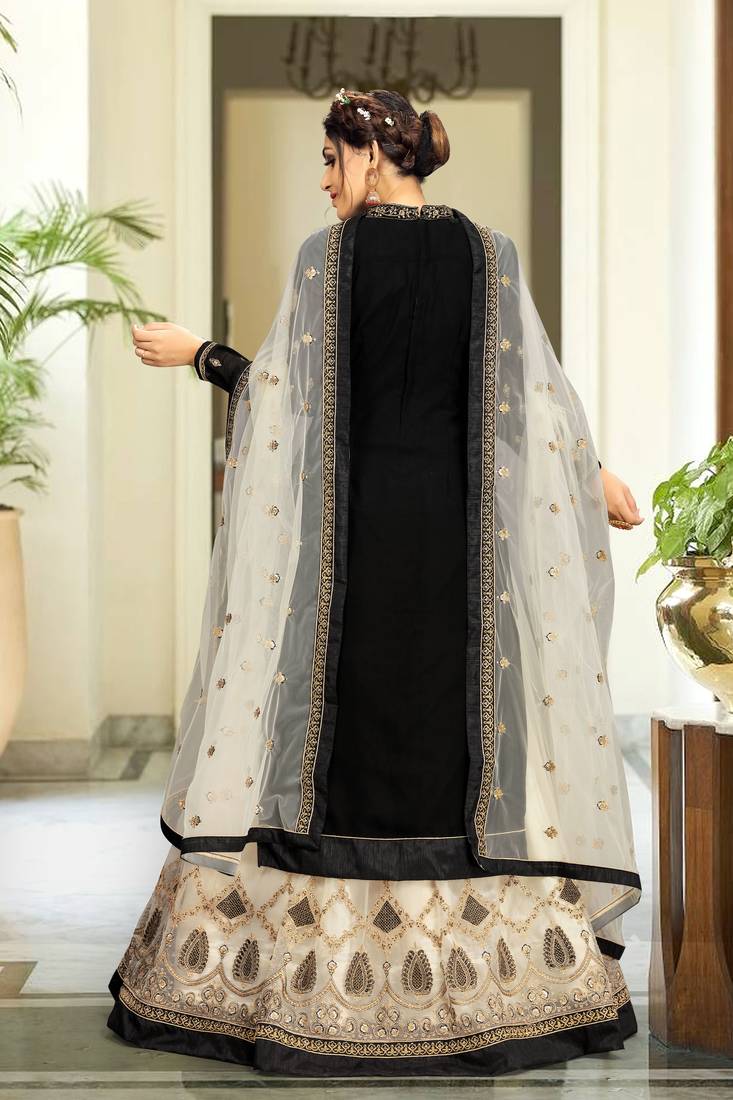 Georgette Embroidered Party Wear Kurta Pant with Dupatta lehenga Suit Set