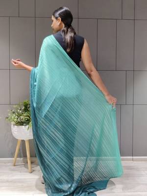 Multi Colour Premium Chiffon Silk Saree WITH UN-STITCHED BLOUSE 4