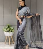 Multi Colour Premium Chiffon Silk Saree WITH UN-STITCHED BLOUSE