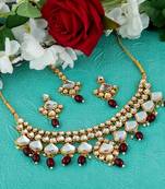 Maroon cubic zirconia chokers