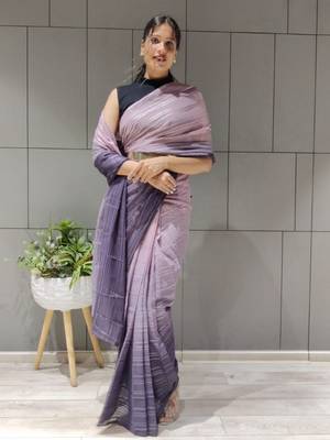 Multi Colour Premium Chiffon Silk Saree WITH UN-STITCHED BLOUSE 1