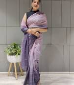 Multi Colour Premium Chiffon Silk Saree WITH UN-STITCHED BLOUSE