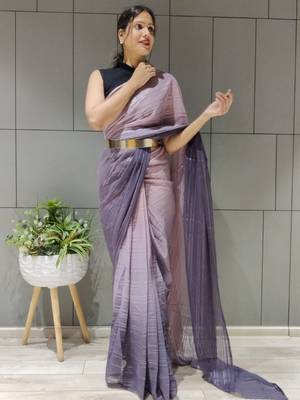 Multi Colour Premium Chiffon Silk Saree WITH UN-STITCHED BLOUSE 2