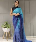 Multi Colour Premium Chiffon Silk Saree WITH UN-STITCHED BLOUSE