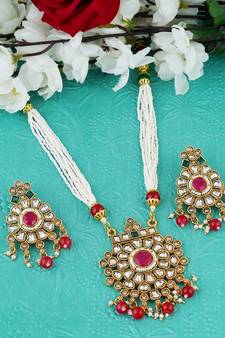 Multicolor cubic zirconia necklace-sets