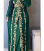 Emerald Green Mehendi Kaftan for Women