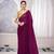 Wine woven georgette saree