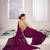 Wine woven georgette saree