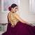 Wine woven georgette saree