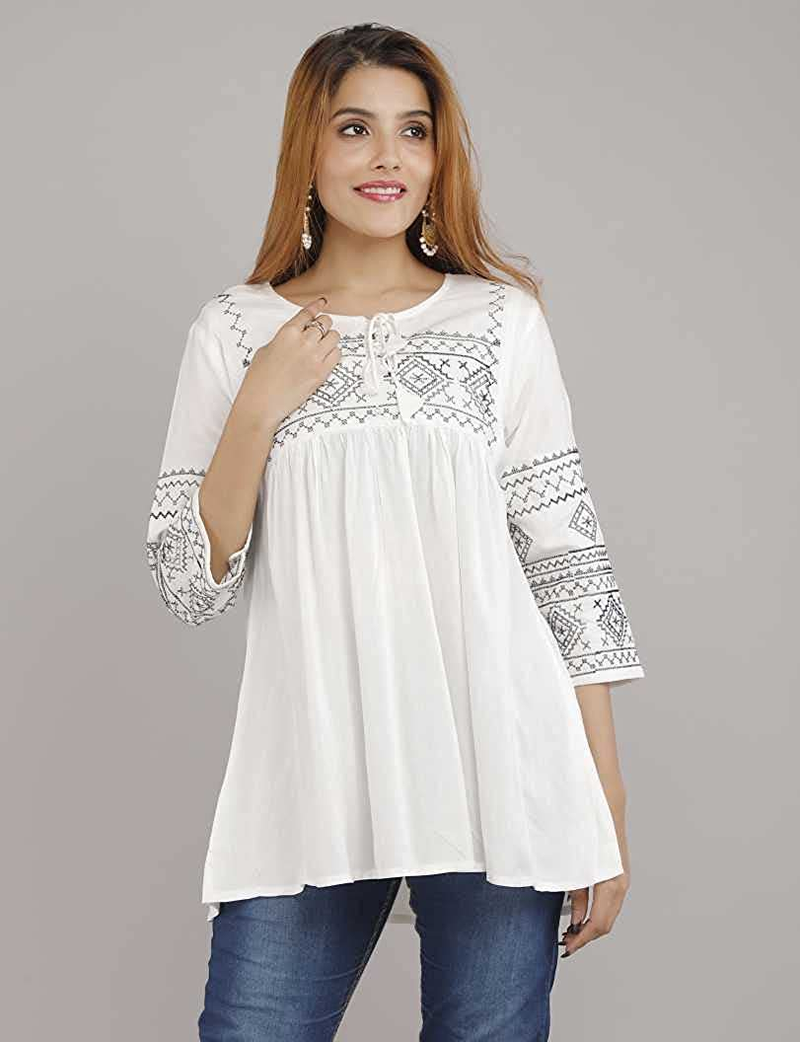 Title:-top kurti,Embroidered, Anarkali ,mirror_work,,party-wear,designer kurti