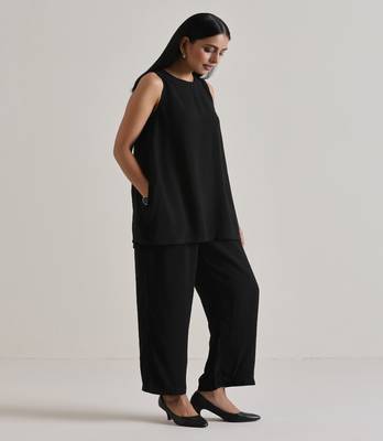 Black Sleeveless Co-Ord Set 2