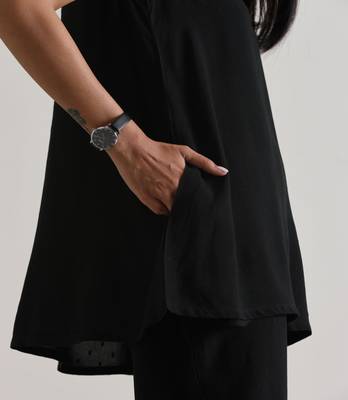 Black Sleeveless Co-Ord Set 4