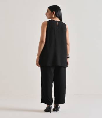 Black Sleeveless Co-Ord Set 5