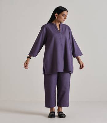 Plum Purple Relax Fit Co-Ord Set 1
