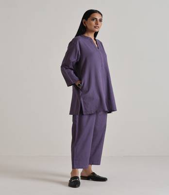 Plum Purple Relax Fit Co-Ord Set 2