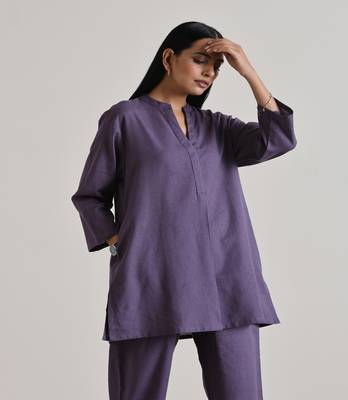 Plum Purple Relax Fit Co-Ord Set 3