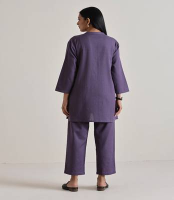Plum Purple Relax Fit Co-Ord Set 5