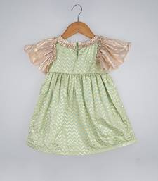 Gold And Green Printed Dress