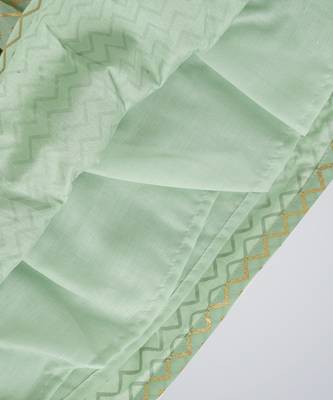 Gold And Green Printed Dress 5