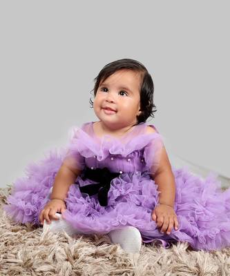 Purple Frilled Dress 1