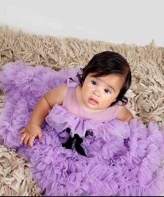 Purple Frilled Dress 5