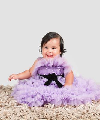 Purple Frilled Dress 6