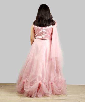 Old Rose Ghagra Choli With Embellishment On Upper Chest 4