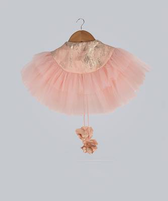 Peach Shrug With Frill 2