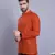 Orange printed cotton men-kurtas