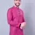 Pink printed cotton men-kurtas