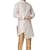 White printed silk blend kurta-pajama