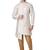 White printed silk blend kurta-pajama
