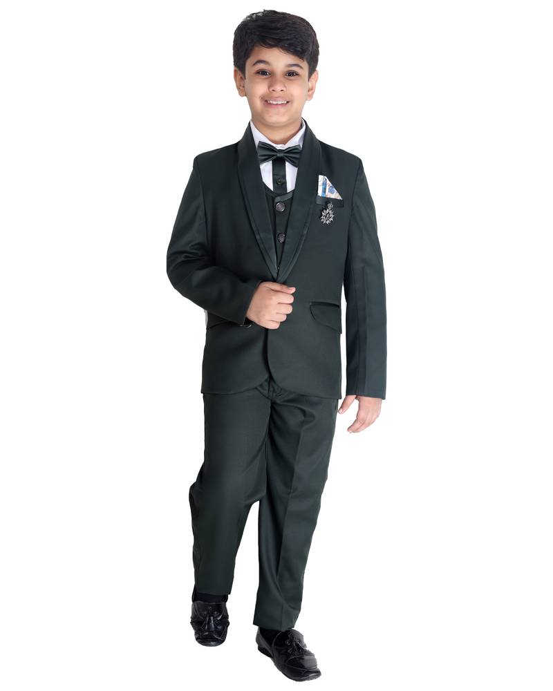 fourfolds boy's darkgreen 5-piece suit