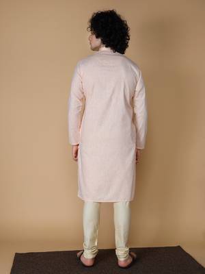 MAAHI FABS Pink plain linen kurta pajama 2