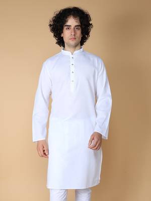 MAAHI FABS Multicolor plain blended cotton kurta pajama 5