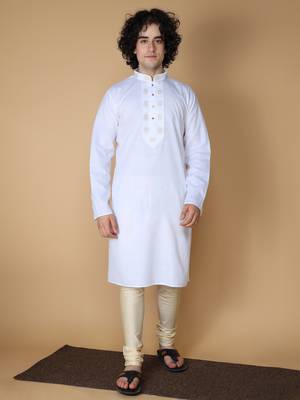 MAAHI FABS Multicolor plain blended cotton kurta pajama 1