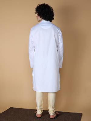 MAAHI FABS Multicolor plain blended cotton kurta pajama 2