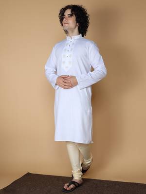 MAAHI FABS Multicolor plain blended cotton kurta pajama 3