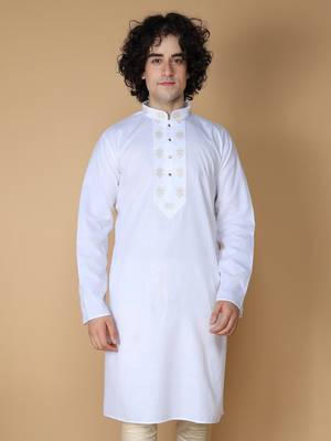 MAAHI FABS Multicolor plain blended cotton kurta pajama 4