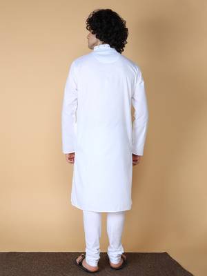 MAAHI FABS Multicolor plain blended cotton kurta pajama 2