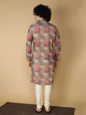 MAAHI FABS Brown printed rayon kurta pajama 2
