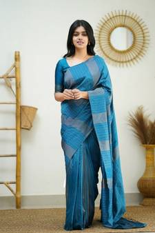  Woven Art Silk Saree With Blouse