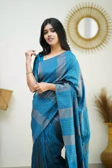 Woven Art Silk Saree With Blouse