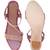 GlamZkart Women Rose-Gold Color Stone Mounted Design Heel Sandal