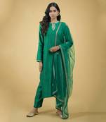 Emerald Zardozi Hand Embroidered Kurta Set