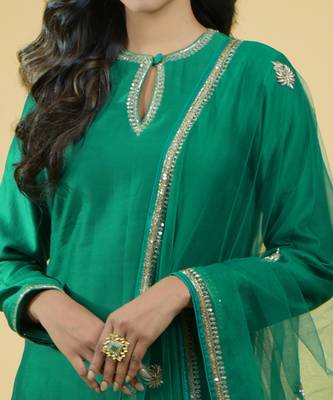 Emerald Zardozi Hand Embroidered Kurta Set 3