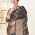 Ethnic Grey Colour Organza Woven Designer Looks Saree