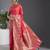 Gajri Colour Banarasi Silk Wevon Silver Jari Designer Saree
